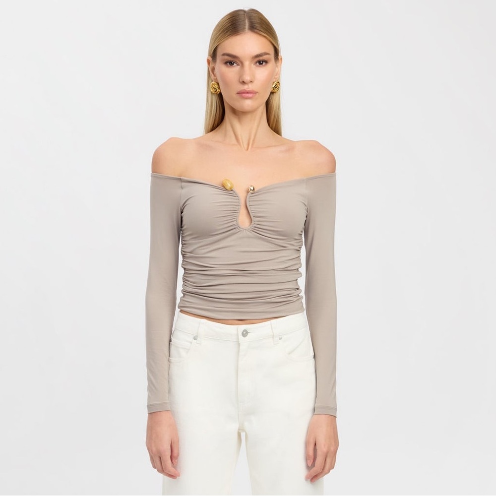 Kookai TAYLA TRIM LONG SLEEVE TOP